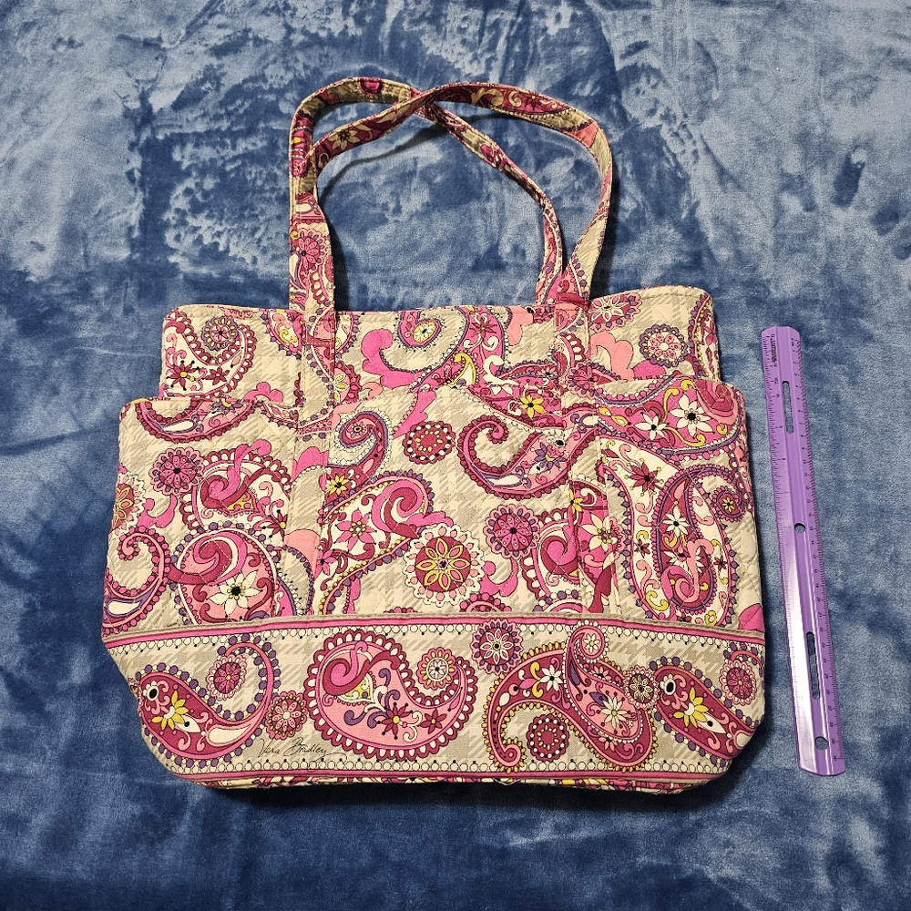 Gray and Pink Vera Bradley Tote